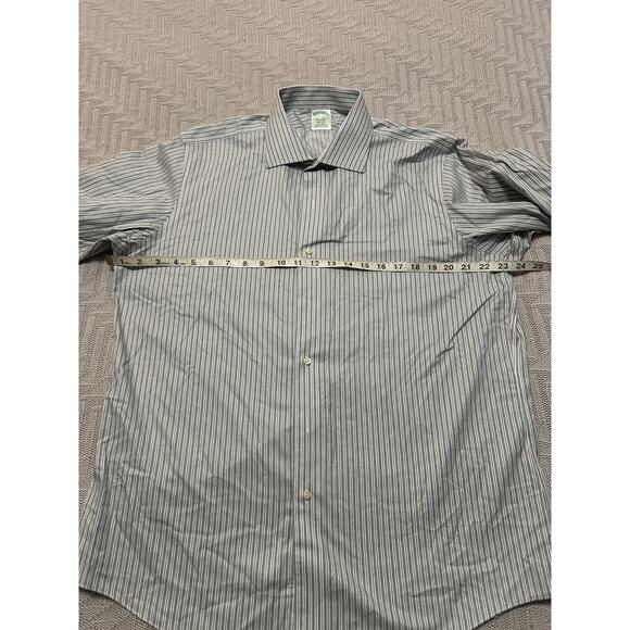 Brooks Brothers gray striped Milano button down size 17 - Picture 6 of 7